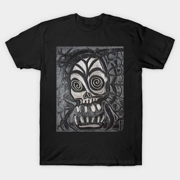 Gunmetal Skull T-Shirt by barbosaart